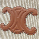 セリーヌ CELINE スモール カバ タイス ベージュ レザー テキスタイル 2WAYバッグ ゴールド金具 ショルダー