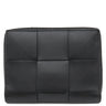 ボッテガヴェネタ BOTTEGA VENETA カセット コンパクトウォレット ブラック カーフ 二つ折り財布 シルバー金具 黒