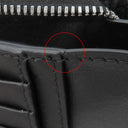 ボッテガヴェネタ BOTTEGA VENETA カセット コンパクトウォレット ブラック カーフ 二つ折り財布 シルバー金具 黒