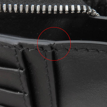 ボッテガヴェネタ BOTTEGA VENETA カセット コンパクトウォレット ブラック カーフ 二つ折り財布 シルバー金具 黒