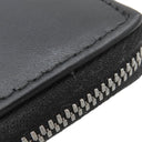 ボッテガヴェネタ BOTTEGA VENETA カセット コンパクトウォレット ブラック カーフ 二つ折り財布 シルバー金具 黒