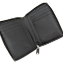 ボッテガヴェネタ BOTTEGA VENETA カセット コンパクトウォレット ブラック カーフ 二つ折り財布 シルバー金具 黒