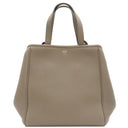 セリーヌ CELINE スモール フォールド カバ 194073 グレージュ系 レザー 2WAYバッグ ゴールド金具 グレー ベージュ ハンドバッグ ショルダー