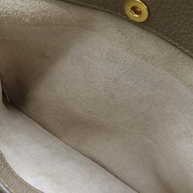 セリーヌ CELINE スモール フォールド カバ 194073 グレージュ系 レザー 2WAYバッグ ゴールド金具 グレー ベージュ ハンドバッグ ショルダー