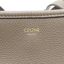 セリーヌ CELINE スモール フォールド カバ 194073 グレージュ系 レザー 2WAYバッグ ゴールド金具 グレー ベージュ ハンドバッグ ショルダー