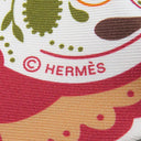 エルメス HERMES ツイリー ホワイト×オランジュキュイ×グリーン シルク スカーフ 【GUEPARDS BANDANA MULT/チーター バンダナ】
