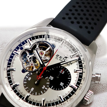 腕時計 ゼニス ZENITH クロノマスター 1969 オープン エル・プリメロ 03.2040.4061/69.R576 自動巻き メンズ シルバー タキメーター