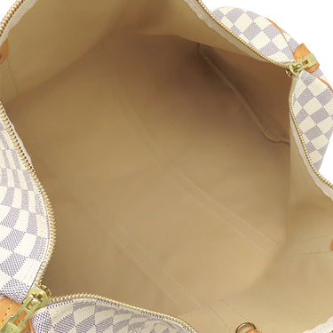 ルイヴィトン LOUIS VUITTON キーポル50 N41430 ダミエアズール ダミエアズールキャンバス ボストンバッグ ゴールド金具 白 グレー