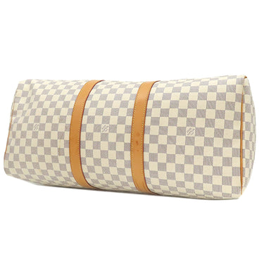 ルイヴィトン LOUIS VUITTON キーポル50 N41430 ダミエアズール ダミエアズールキャンバス ボストンバッグ ゴールド金具 白 グレー