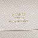 エルメス HERMES シェーヌダンクル トゥーゴー グリペール ヴォーエプソン 長財布 ゴールド金具 白 ショルダー