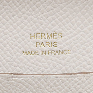 エルメス HERMES シェーヌダンクル トゥーゴー グリペール ヴォーエプソン 長財布 ゴールド金具 白 ショルダー