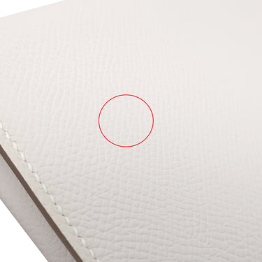 エルメス HERMES シェーヌダンクル トゥーゴー グリペール ヴォーエプソン 長財布 ゴールド金具 白 ショルダー