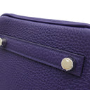 エルメス HERMES バーキン25 ヴェルソ ブルーアンクル×オレンジ トゴ ハンドバッグ シルバー金具 青 オレンジ