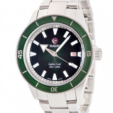腕時計 ラドー RADO キャプテン クック オートマティック R32105313 自動巻き メンズ デイト 逆回転防止ベゼル グリーン 緑