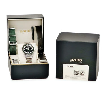 腕時計 ラドー RADO キャプテン クック オートマティック R32105313 自動巻き メンズ デイト 逆回転防止ベゼル グリーン 緑