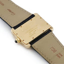 腕時計 カルティエ Cartier ミニタンク ディヴァン W6300356 クオーツ レディース K18YG無垢 角型 ローマン 青針