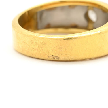 ノンブランド NON BRAND ダイヤリング イエローゴールド×プラチナシルバー K18YG Pt900 ダイヤモンド リング 指輪 Pt900 イエローゴールド プラチナ コンビ 1P 1粒ダイヤ 11号