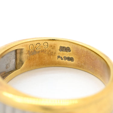 ノンブランド NON BRAND ダイヤリング イエローゴールド×プラチナシルバー K18YG Pt900 ダイヤモンド リング 指輪 Pt900 イエローゴールド プラチナ コンビ 1P 1粒ダイヤ 11号