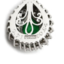 ノンブランド NON BRAND エメラルド ダイヤ ペンダント エメラルドグリーン×プラチナシルバー Pt900 エメラルド ダイヤモンド Pt850(チェーン) ネックレス 緑 パヴェダイヤ ドロップ しずく型 プラチナム