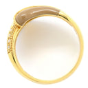 ノンブランド NON BRAND 漆 ダイヤリング イエローゴールド K18YG ダイヤモンド 漆 リング 指輪 レッド 赤 茶 20.5号