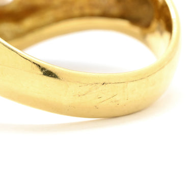 ノンブランド NON BRAND 漆 ダイヤリング イエローゴールド K18YG ダイヤモンド 漆 リング 指輪 レッド 赤 茶 20.5号