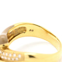 ノンブランド NON BRAND 漆 ダイヤリング イエローゴールド K18YG ダイヤモンド 漆 リング 指輪 レッド 赤 茶 20.5号