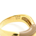 ノンブランド NON BRAND 漆 ダイヤリング イエローゴールド K18YG ダイヤモンド 漆 リング 指輪 レッド 赤 茶 20.5号