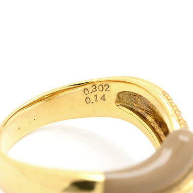 ノンブランド NON BRAND 漆 ダイヤリング イエローゴールド K18YG ダイヤモンド 漆 リング 指輪 レッド 赤 茶 20.5号