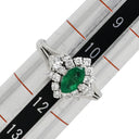 ノンブランド NON BRAND エメラルド ダイヤ リング プラチナシルバー Pt900 エメラルド ダイヤモンド リング 指輪 グリーン 緑 マーキスカット PM900 11号
