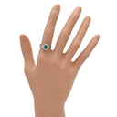 ノンブランド NON BRAND エメラルド ダイヤ リング プラチナシルバー Pt900 エメラルド ダイヤモンド リング 指輪 グリーン 緑 マーキスカット PM900 11号