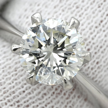 ノンブランド NON BRAND ダイヤ 立爪リング プラチナシルバー Pt850 ダイヤモンド リング 指輪 1P 1石 1粒 11.5号