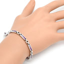 ジュネ Jeunet ホワイトゴールド×ピンク K18WG ピンクサファイア ホワイトサファイア ブレスレット Au750 18K 18金 ピンクサファイア ホワイトサファイア プリンセスカット