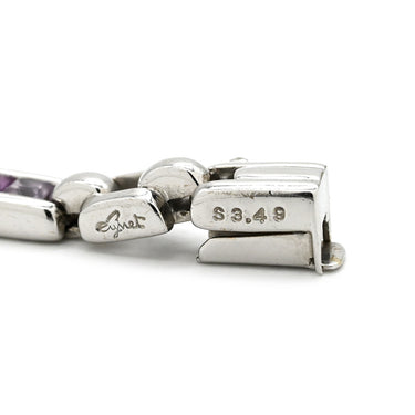 ジュネ Jeunet ホワイトゴールド×ピンク K18WG ピンクサファイア ホワイトサファイア ブレスレット Au750 18K 18金 ピンクサファイア ホワイトサファイア プリンセスカット