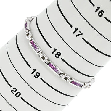 ジュネ Jeunet ホワイトゴールド×ピンク K18WG ピンクサファイア ホワイトサファイア ブレスレット Au750 18K 18金 ピンクサファイア ホワイトサファイア プリンセスカット