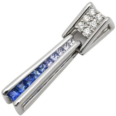 ジュネ Jeunet ホワイトゴールド K18WG ダイヤモンド サファイヤ ペンダントトップ 750 WG