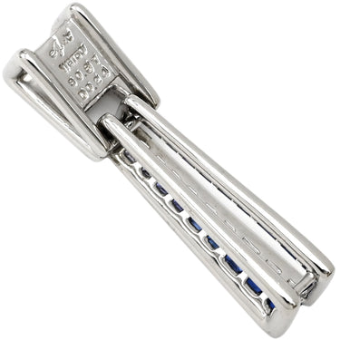 ジュネ Jeunet ホワイトゴールド K18WG ダイヤモンド サファイヤ ペンダントトップ 750 WG