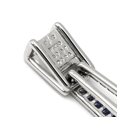 ジュネ Jeunet ホワイトゴールド K18WG ダイヤモンド サファイヤ ペンダントトップ 750 WG