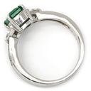 ノンブランド NON BRAND エメラルド ダイヤモンド リング プラチナシルバー Pt900 エメラルド ダイヤモンド リング 指輪 グリーン 緑 スクエア プラチナム 10号