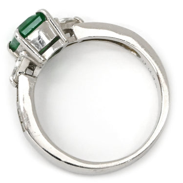 ノンブランド NON BRAND エメラルド ダイヤモンド リング プラチナシルバー Pt900 エメラルド ダイヤモンド リング 指輪 グリーン 緑 スクエア プラチナム 10号