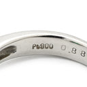 ノンブランド NON BRAND エメラルド ダイヤモンド リング プラチナシルバー Pt900 エメラルド ダイヤモンド リング 指輪 グリーン 緑 スクエア プラチナム 10号