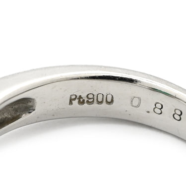 ノンブランド NON BRAND エメラルド ダイヤモンド リング プラチナシルバー Pt900 エメラルド ダイヤモンド リング 指輪 グリーン 緑 スクエア プラチナム 10号