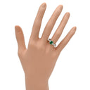 ノンブランド NON BRAND エメラルド ダイヤモンド リング プラチナシルバー Pt900 エメラルド ダイヤモンド リング 指輪 グリーン 緑 スクエア プラチナム 10号