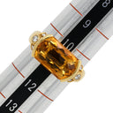 TASAKI TASAKI スクエア ダイヤ×色石リング イエローゴールド K18YG ダイヤモンド 色石 リング 指輪 18K 750 YG 10.5号