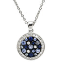 レオピッツォ LEO PIZZO サファイア ダイヤ ペンダント ホワイトゴールド K18WG サファイア ダイヤモンド ネックレス ラウンド サークル