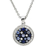 レオピッツォ LEO PIZZO サファイア ダイヤ ペンダント ホワイトゴールド K18WG サファイア ダイヤモンド ネックレス ラウンド サークル