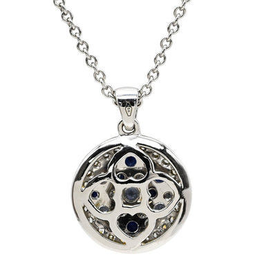 レオピッツォ LEO PIZZO サファイア ダイヤ ペンダント ホワイトゴールド K18WG サファイア ダイヤモンド ネックレス ラウンド サークル