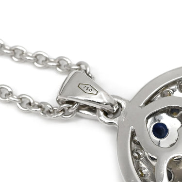 レオピッツォ LEO PIZZO サファイア ダイヤ ペンダント ホワイトゴールド K18WG サファイア ダイヤモンド ネックレス ラウンド サークル