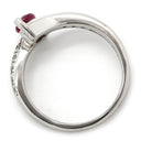 ノンブランド NON BRAND ルビー ダイヤ リング レッド×プラチナシルバー Pt850 ルビー ダイヤモンド リング 指輪 赤 プラチナム オーバル 13号