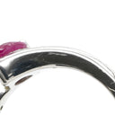 ノンブランド NON BRAND ルビー ダイヤ リング レッド×プラチナシルバー Pt850 ルビー ダイヤモンド リング 指輪 赤 プラチナム オーバル 13号