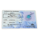 ノンブランド NON BRAND エメラルドグリーン×プラチナシルバー Pt900 エメラルド ダイヤモンド Pt850(チェーン) ネックレス 緑 ダイヤ エメラルド バゲットヘイローペンダント Pt プラチナム